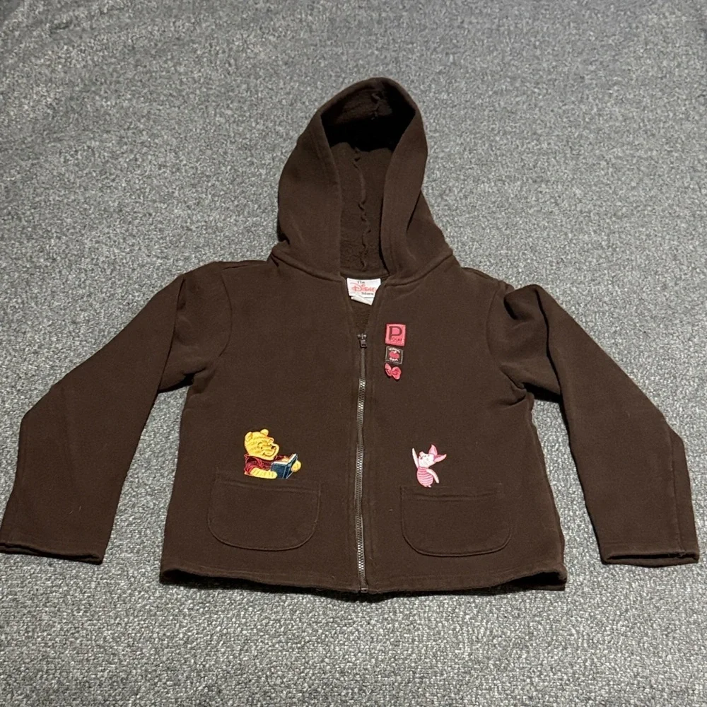 Disney Brown Kids Hoodie & Sweatpants Set with Winnie The Pooh and Piglet